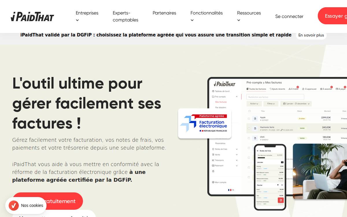 iPaidThat website preview