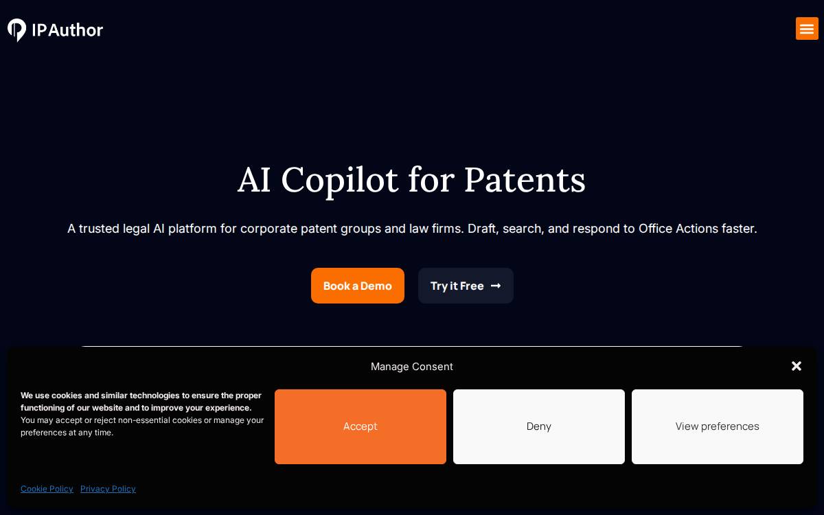 IP Author website preview