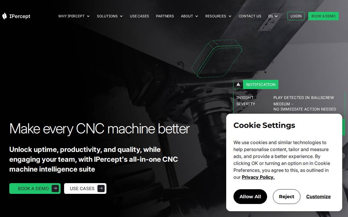 IPercept website preview