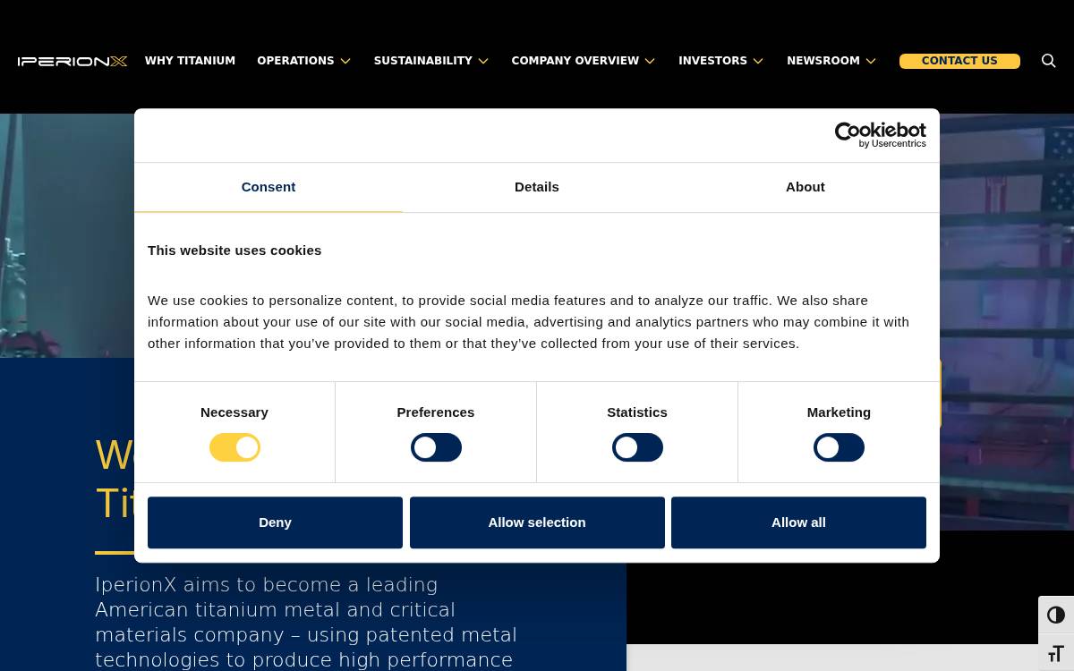 Iperionx website preview