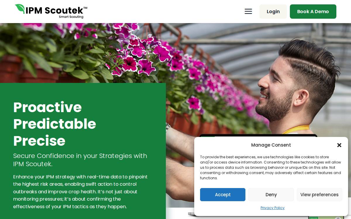 IPM Scoutek Website website preview