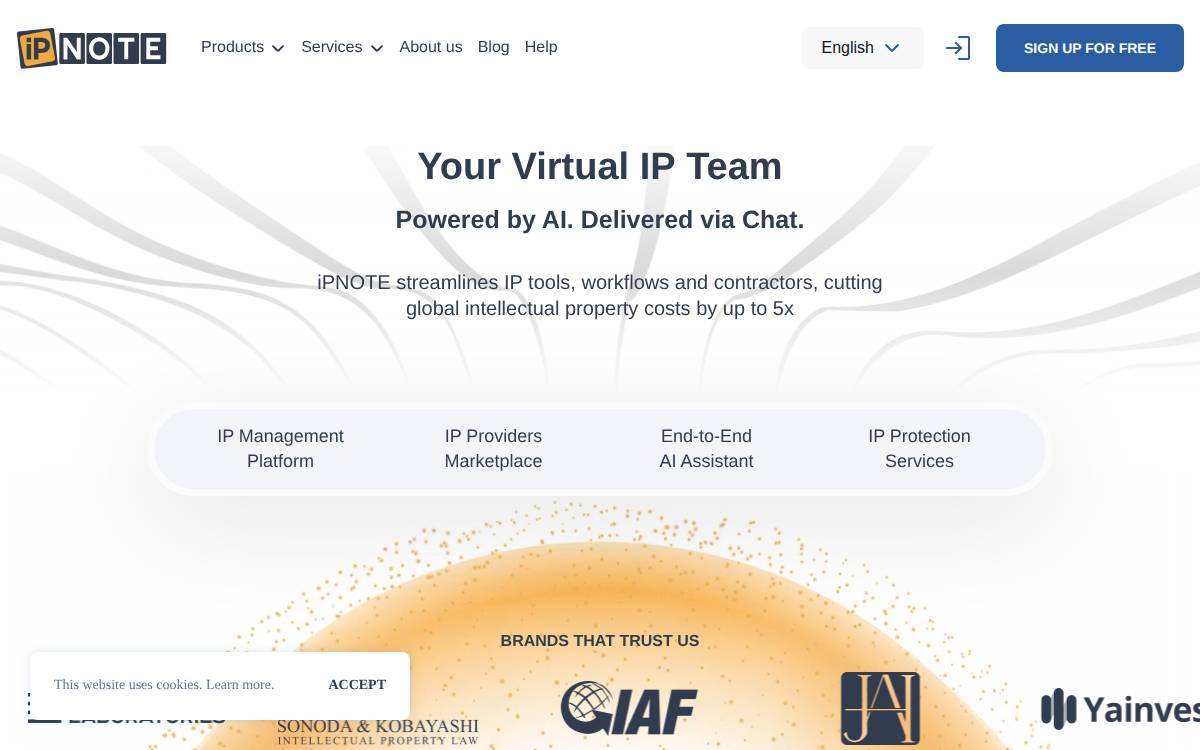iPNOTE website preview