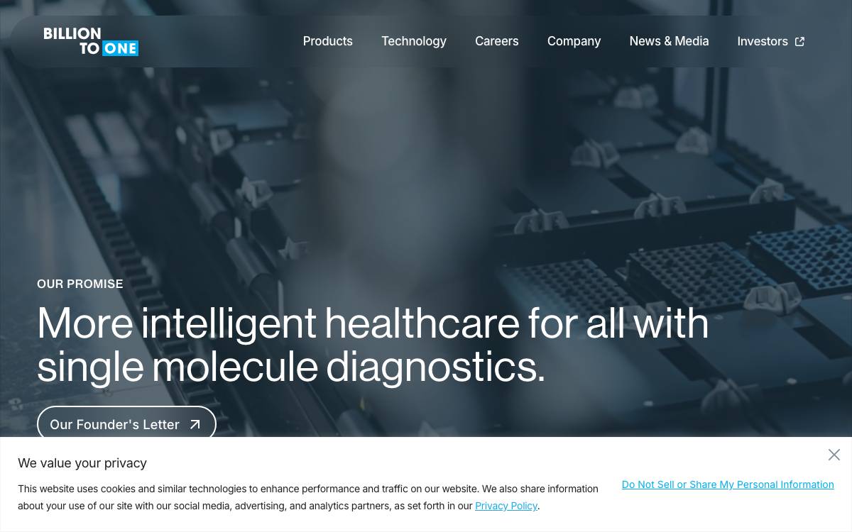 Billion To One website preview