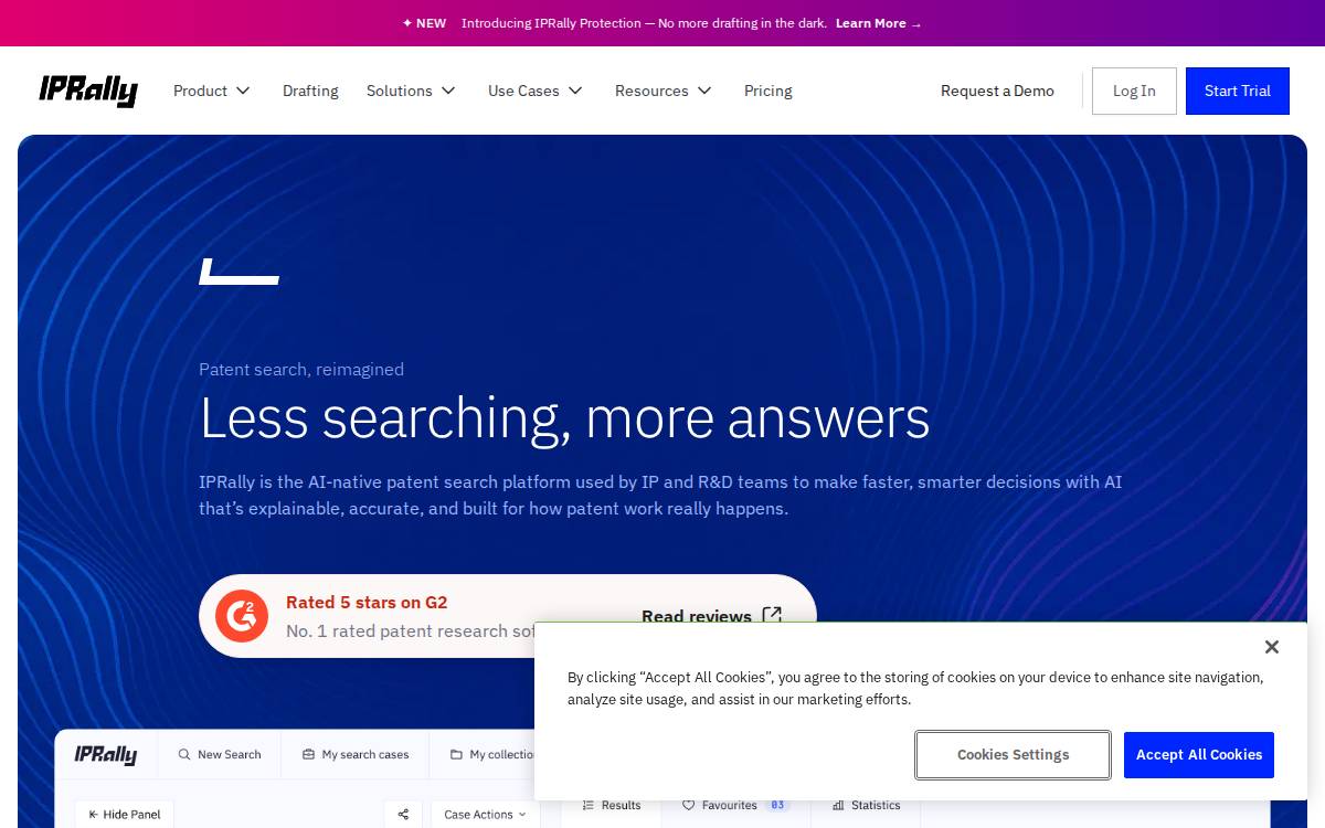 IPRally website preview