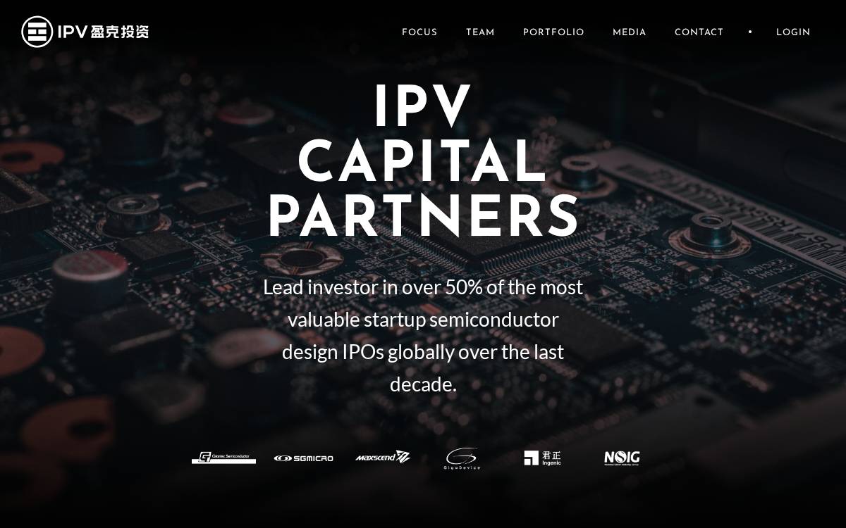 IPV Capital website preview
