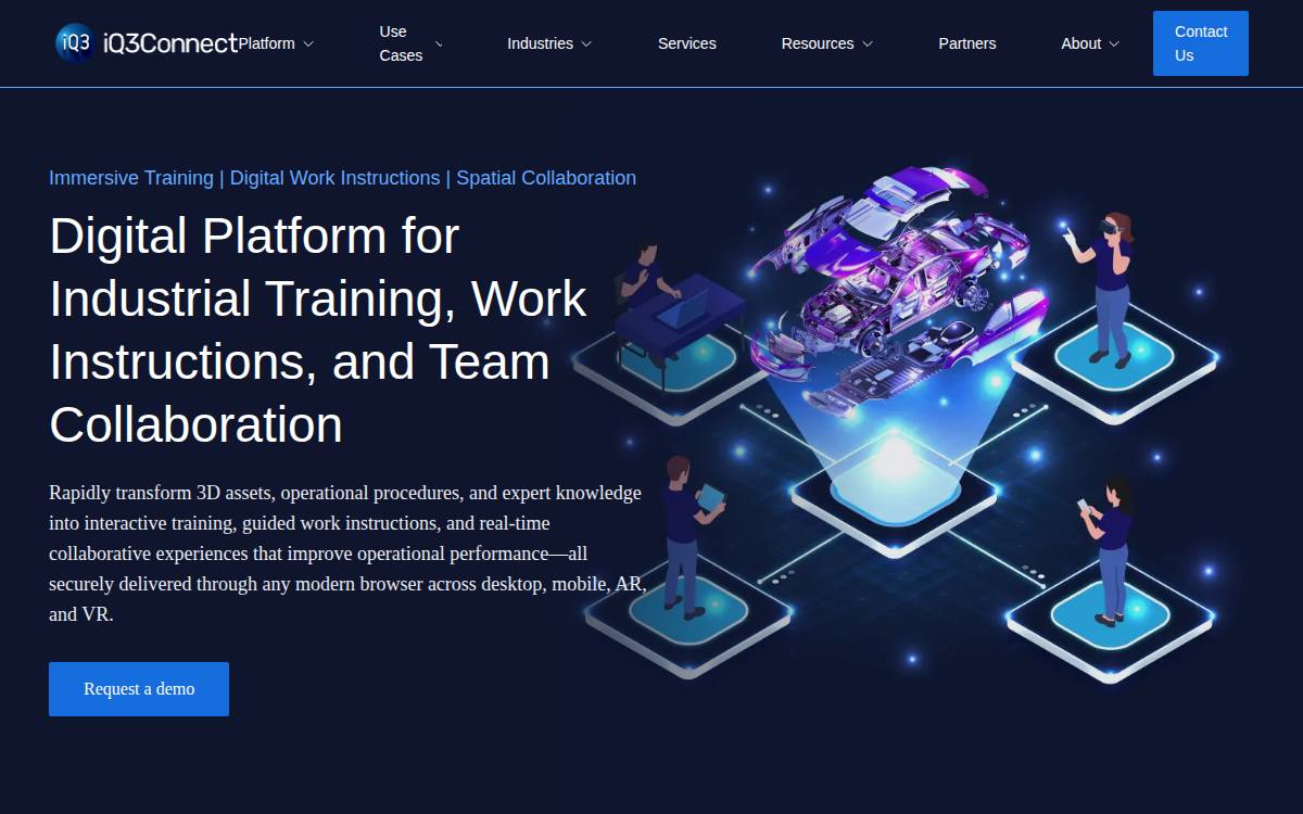 IQ3Connect website preview