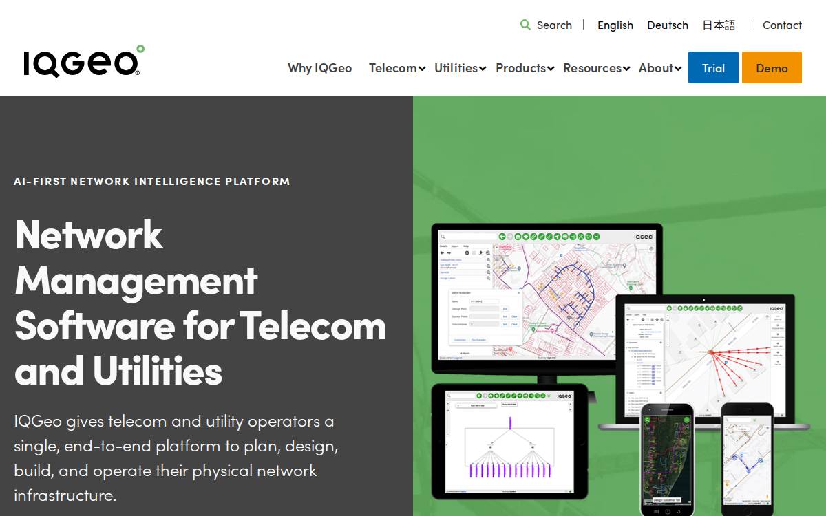 IQGeo website preview
