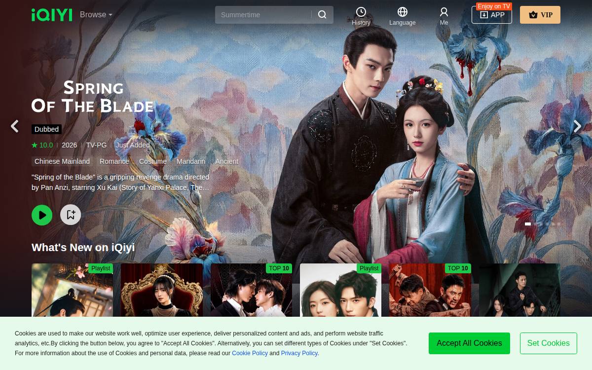 爱奇艺 (iQiyi) website preview