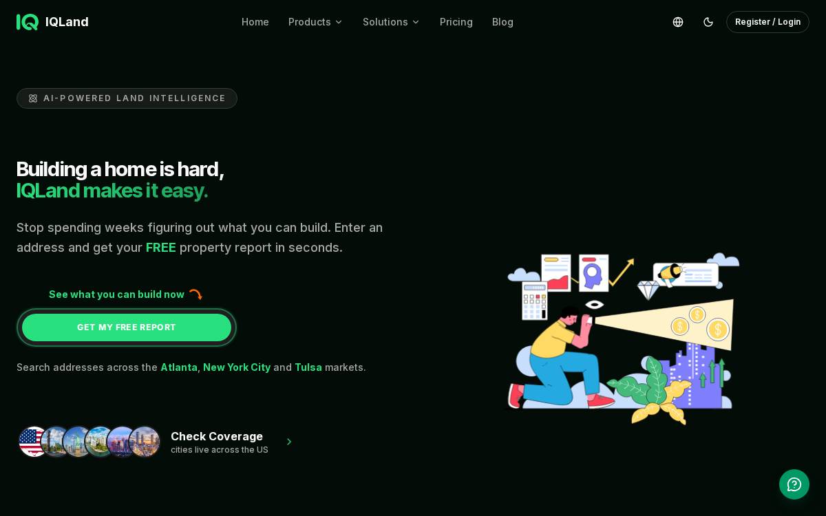 IQLAND website preview