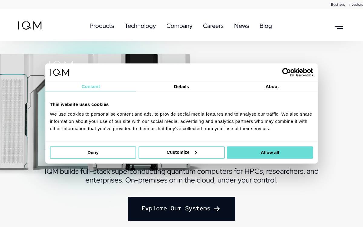 IQM website preview
