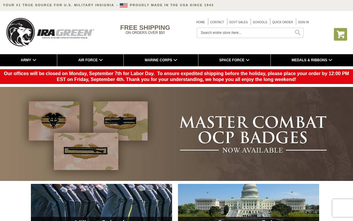 IRA Green website preview