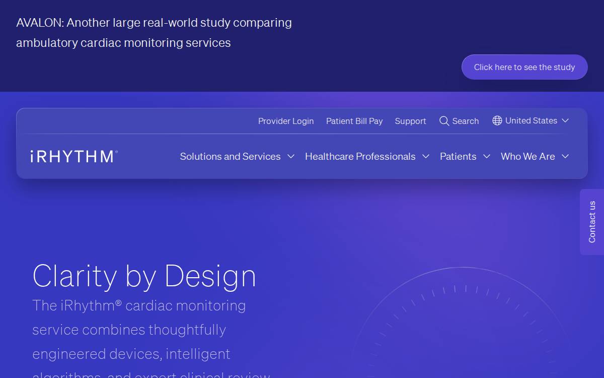 Irhythmtech website preview