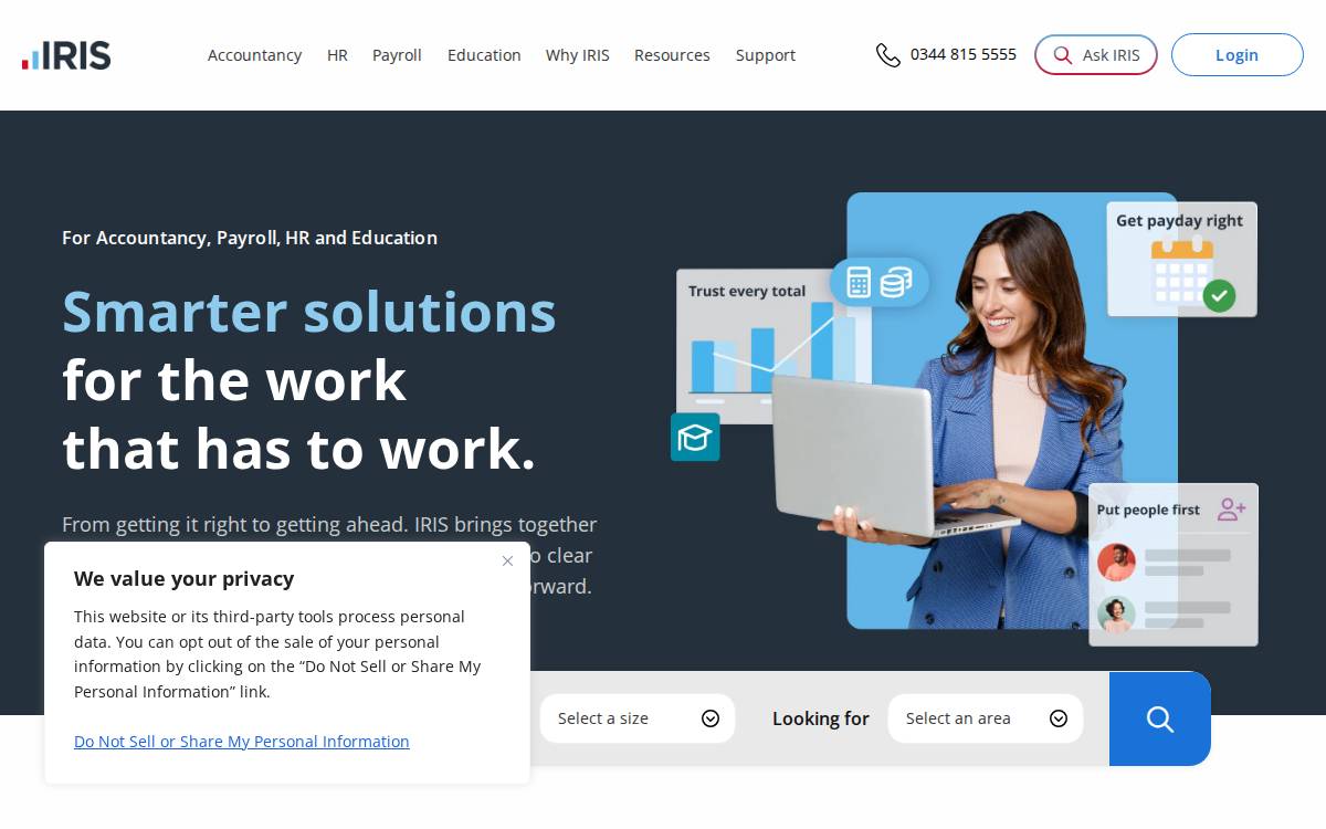 Iris website preview