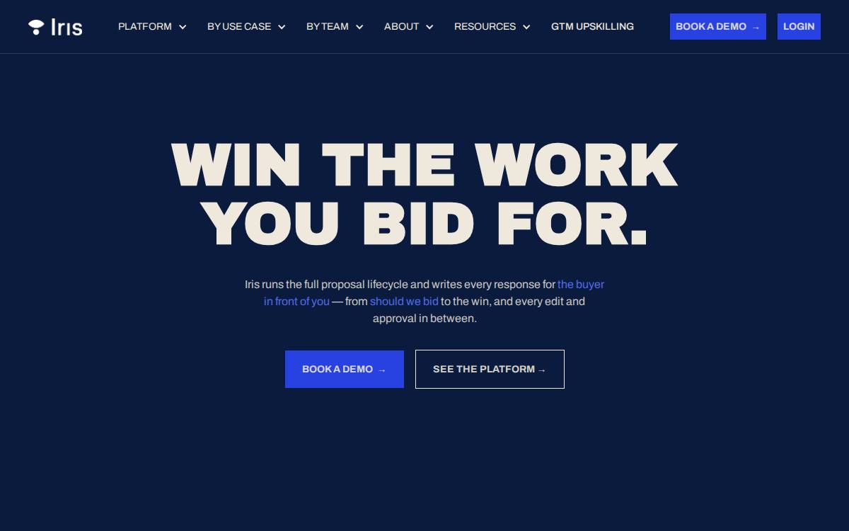 Iris website preview