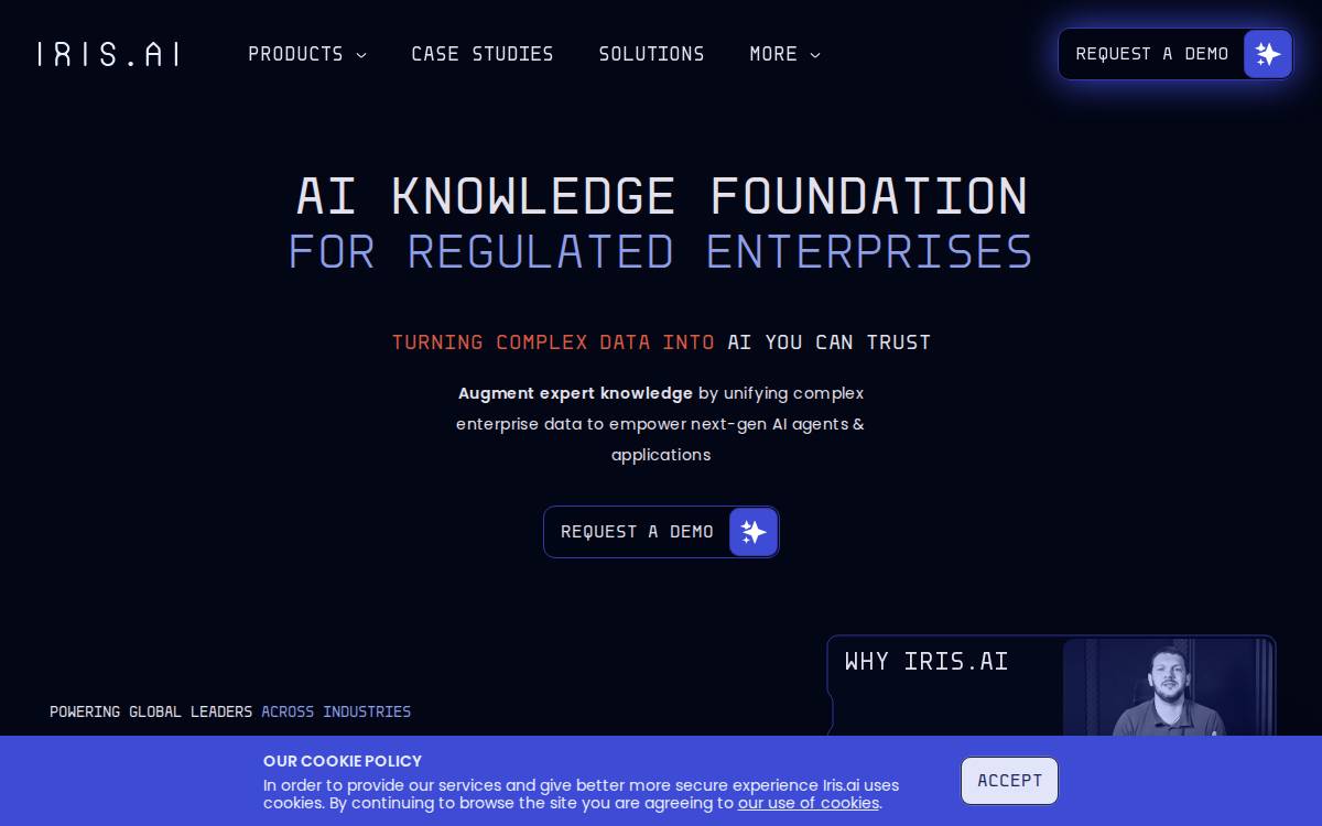 Iris AI website preview