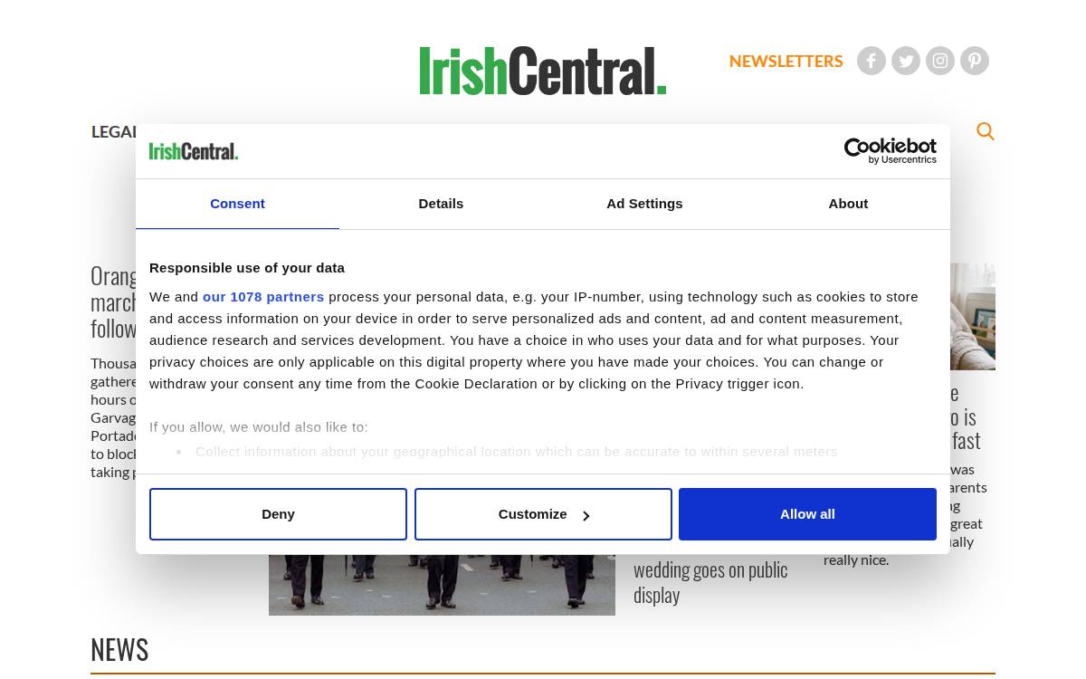 Irish Central website preview