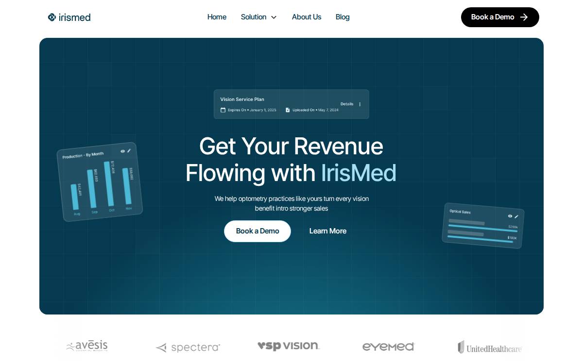 IrisMed website preview
