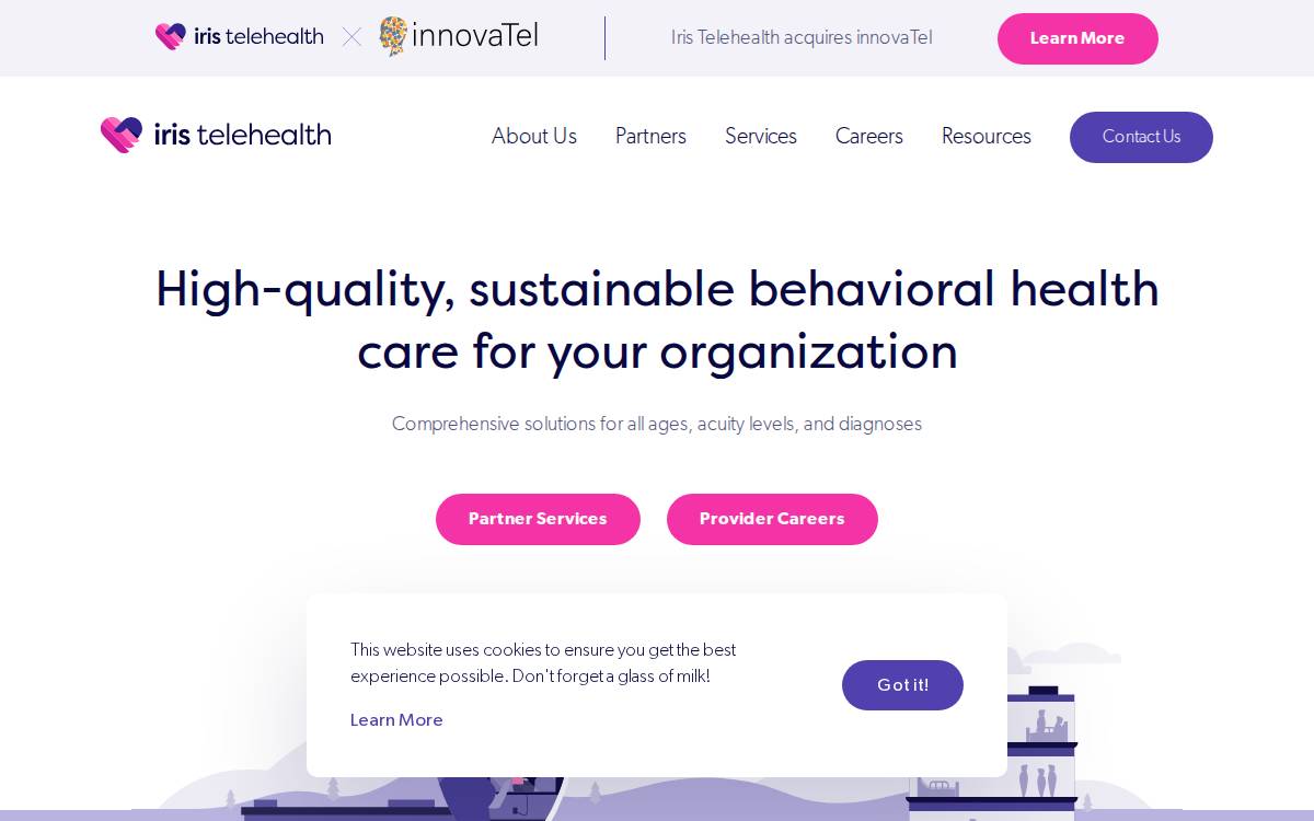 Iristelehealth website preview