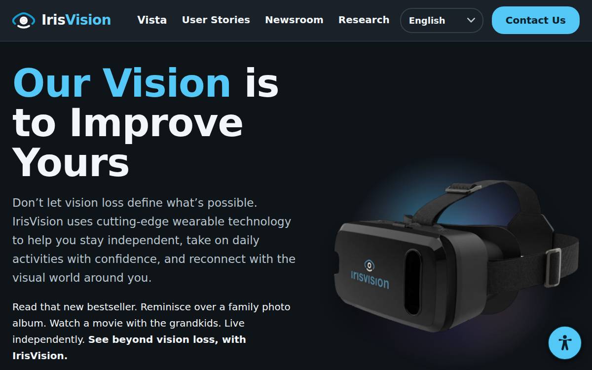 IrisVision website preview