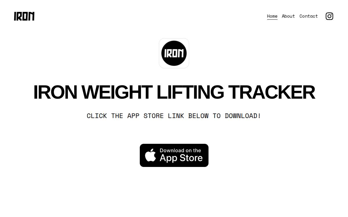 IRON Fitness website preview