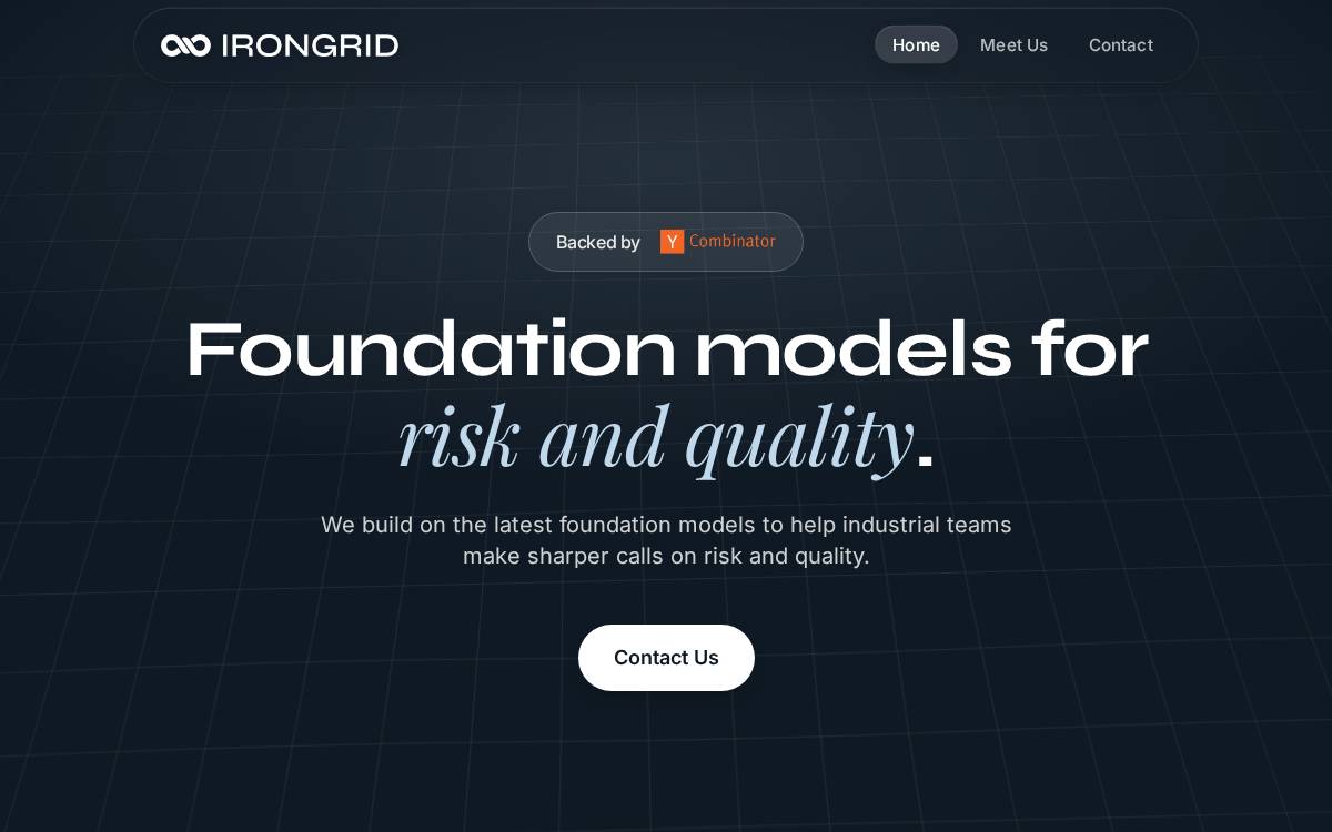 Iron Grid website preview