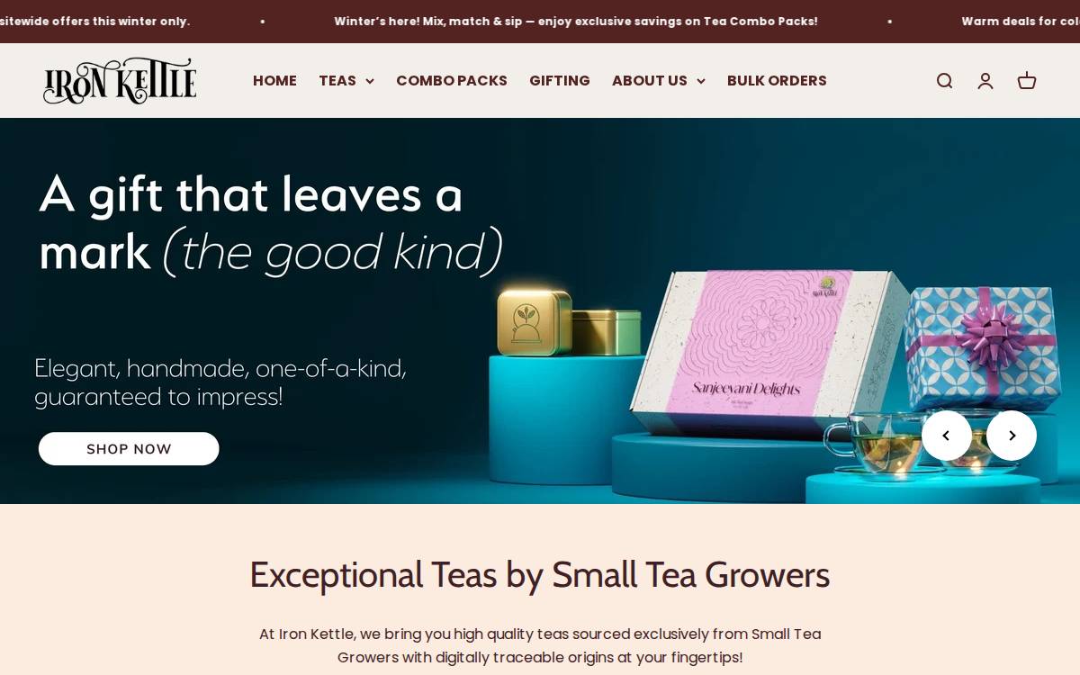 Iron Kettle website preview