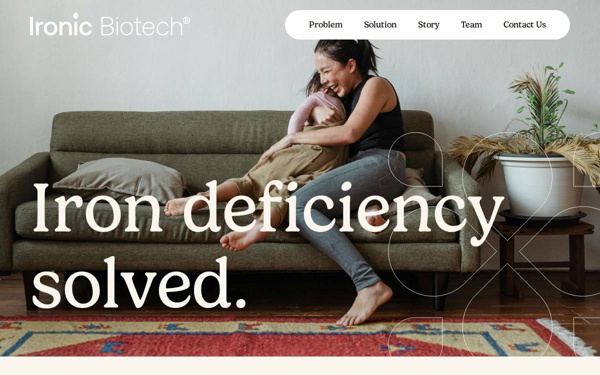 Ironic Biotech website preview