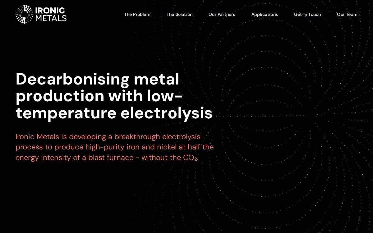 Ironic Metals website preview