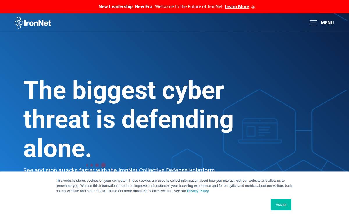 IronNet Cybersecurity, Inc. (Forgepoint Capital) (Exited) website preview