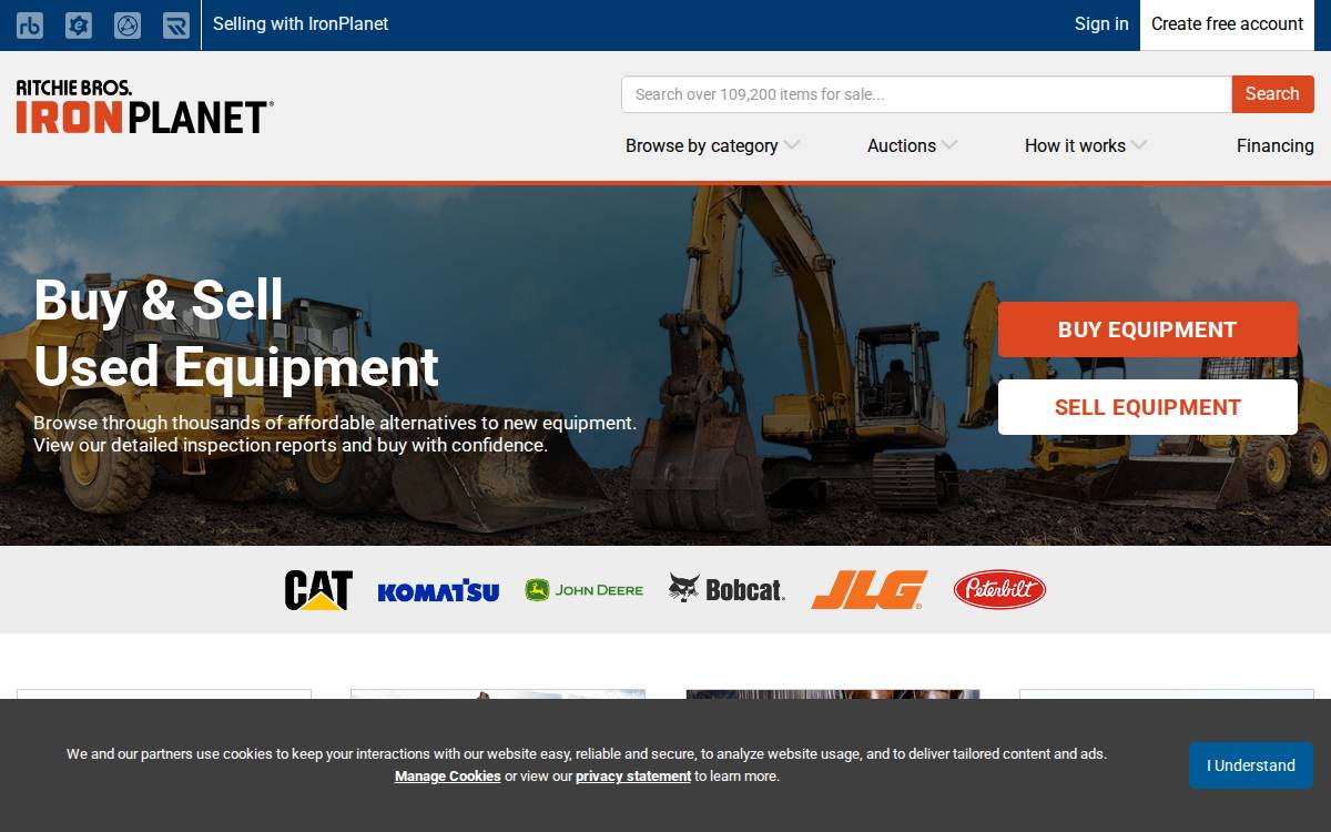 IronPlanet website preview