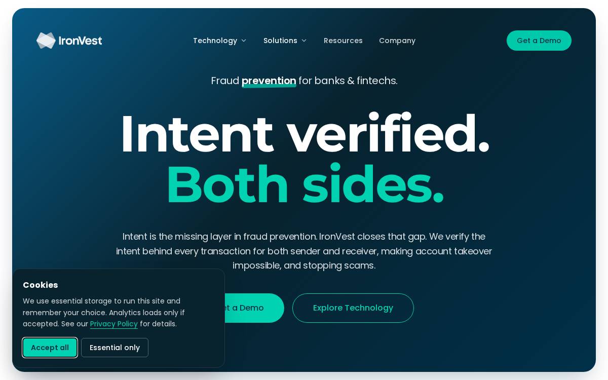Ironvest website preview
