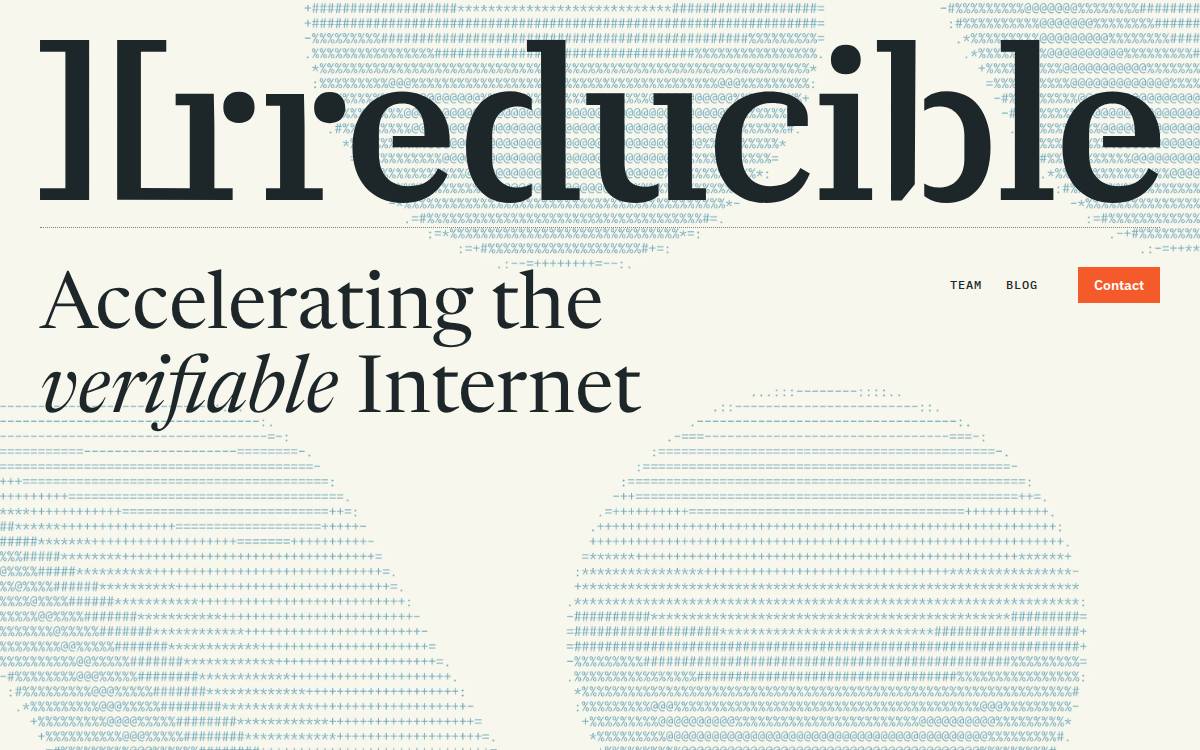 Irreducible website preview