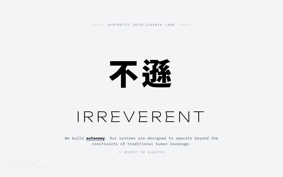 Irreverent Labs website preview