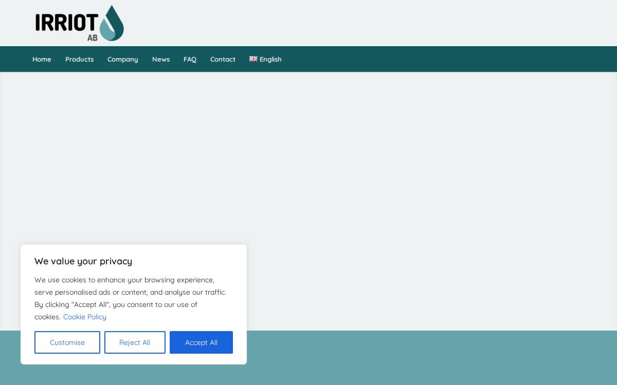 Irriot website preview