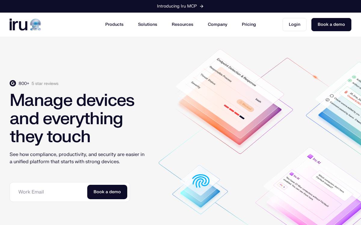 Iru website preview