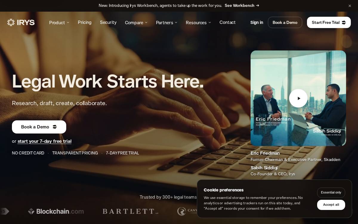 Irys website preview