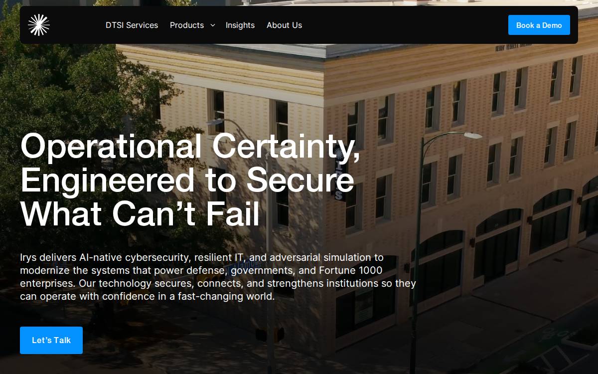 Irys website preview