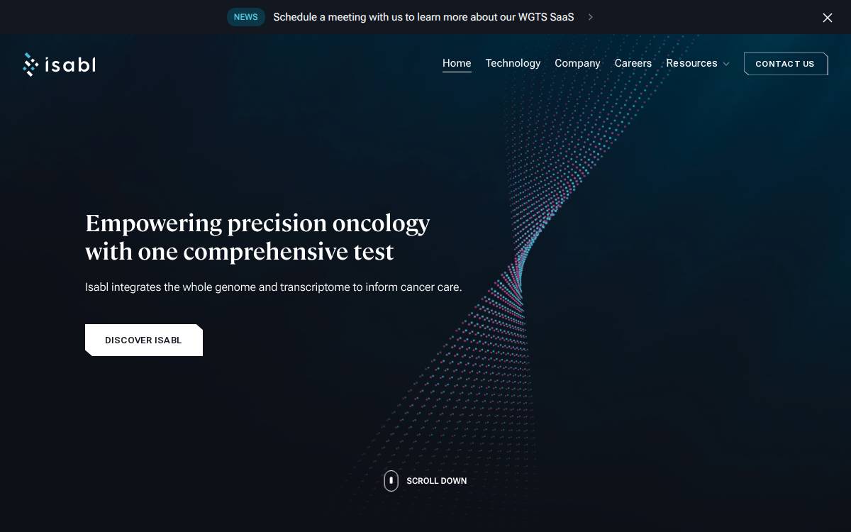 Isabl website preview