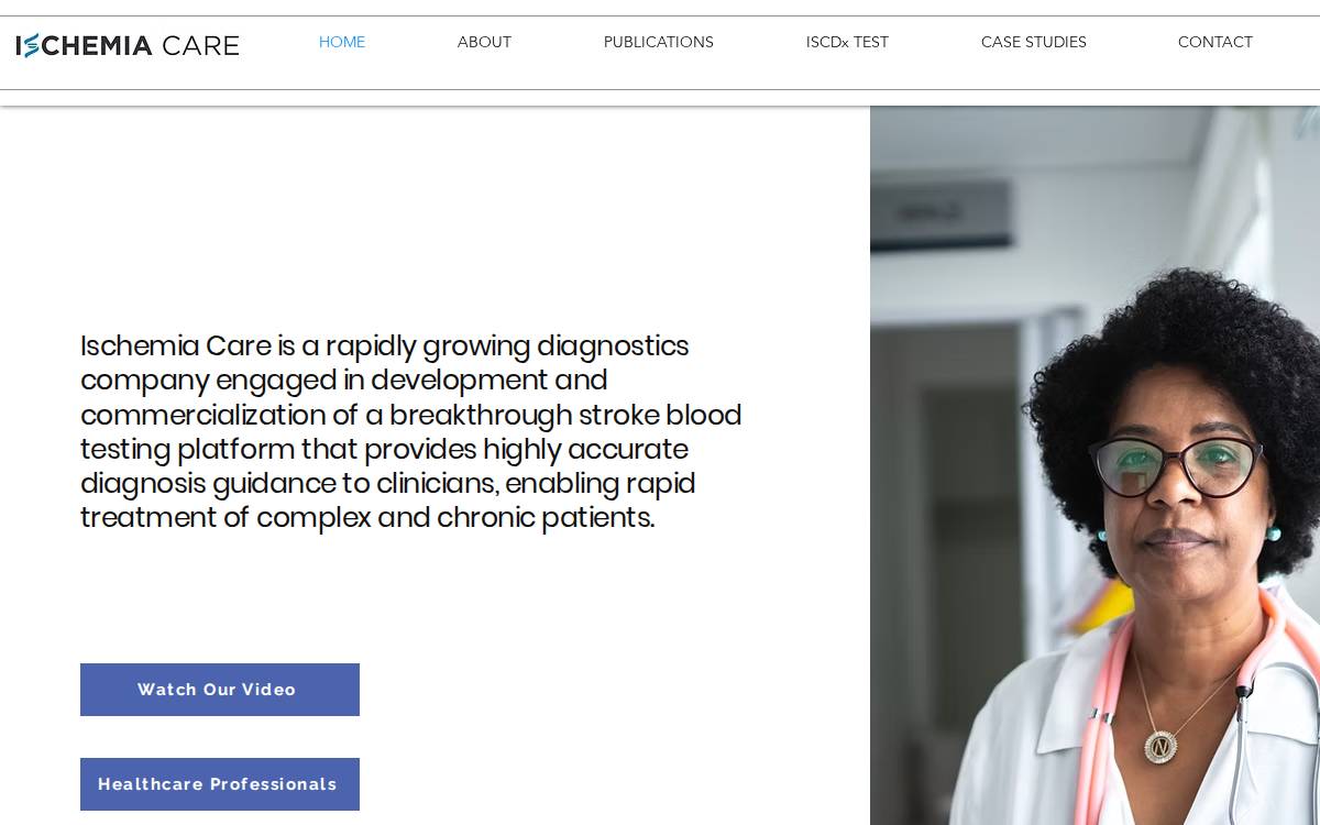 Ischemia Care website preview