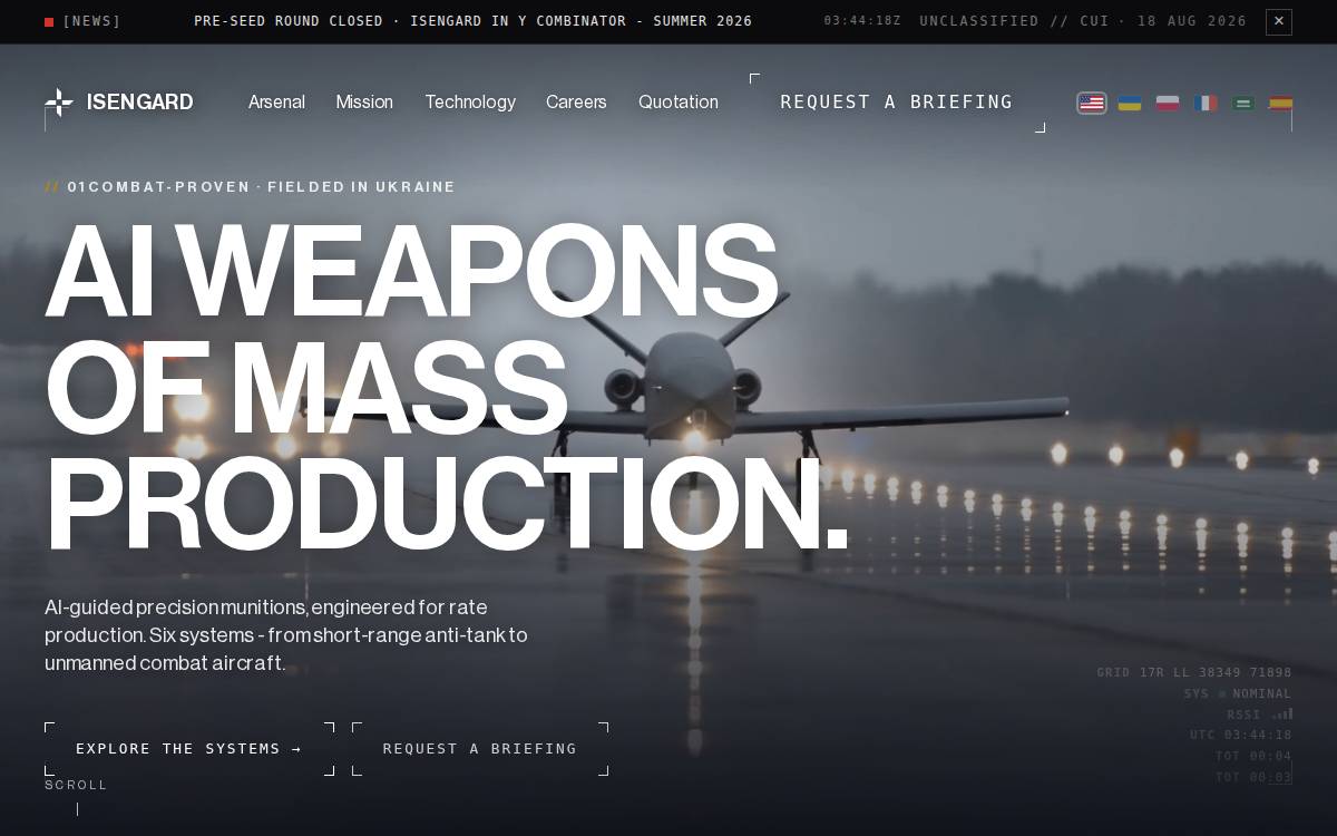 Isengard Industries Inc website preview