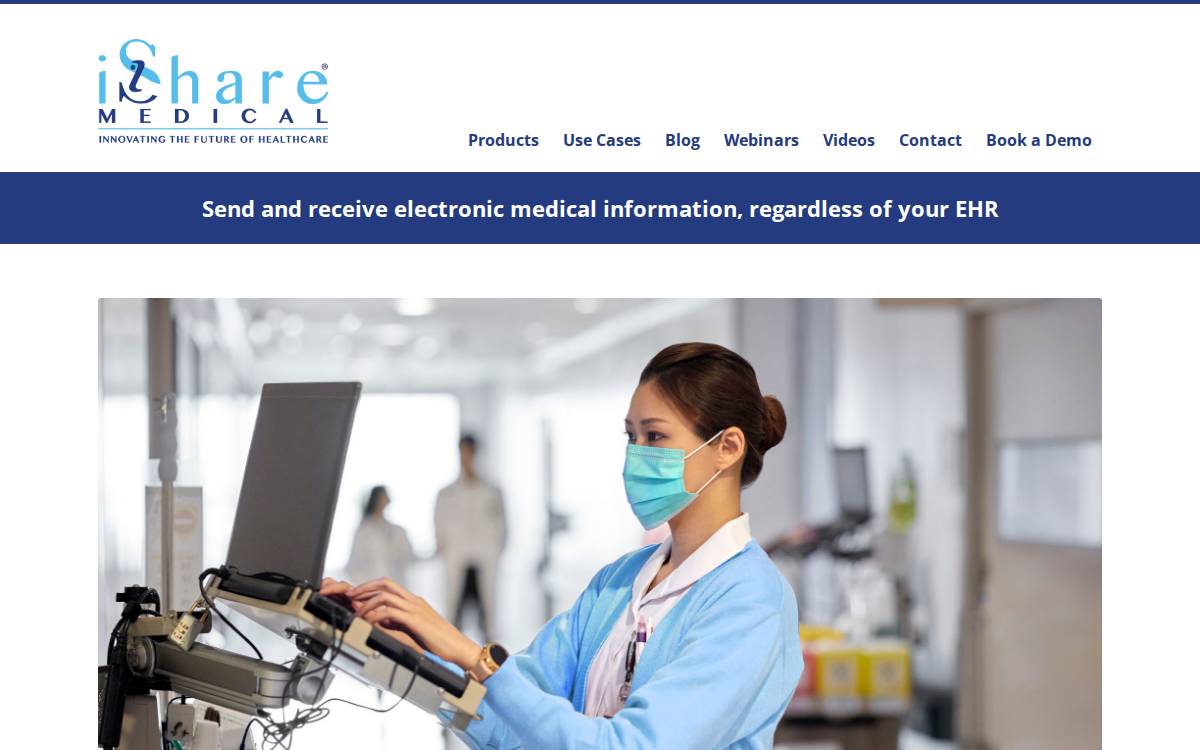 iShare Medical website preview