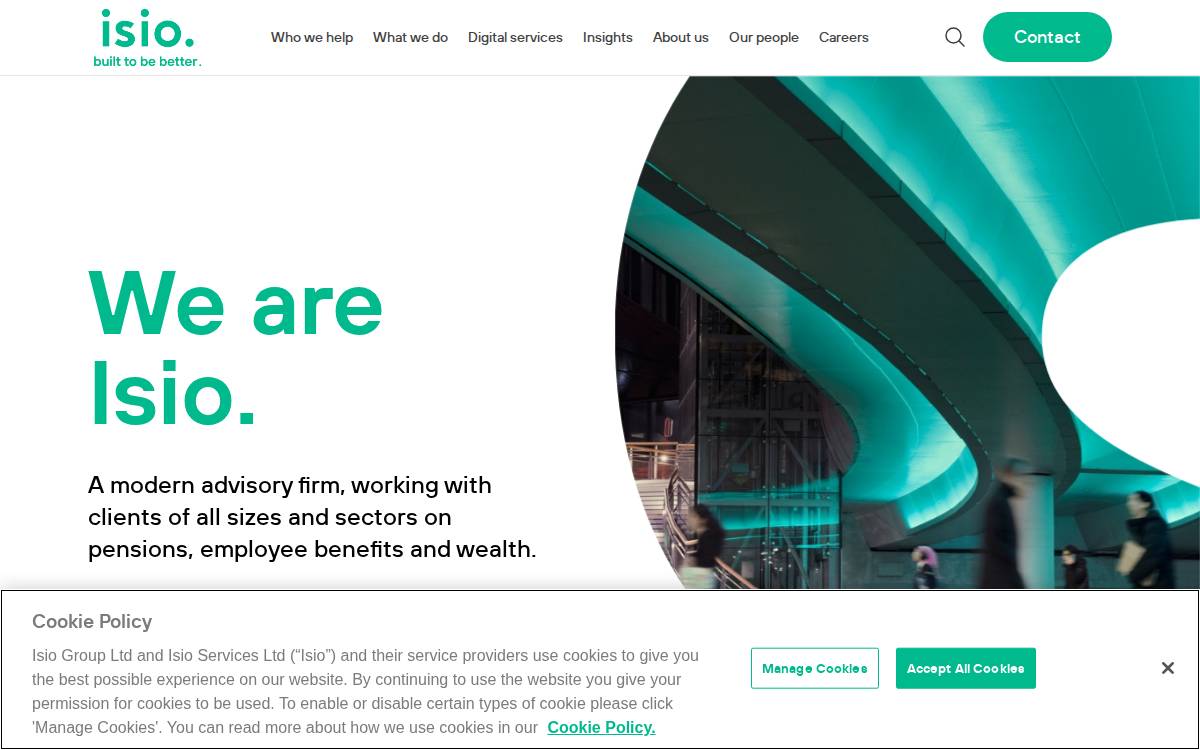 Isio website preview