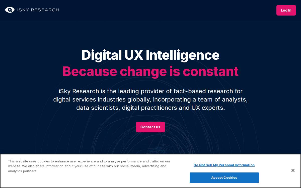iSky Research website preview