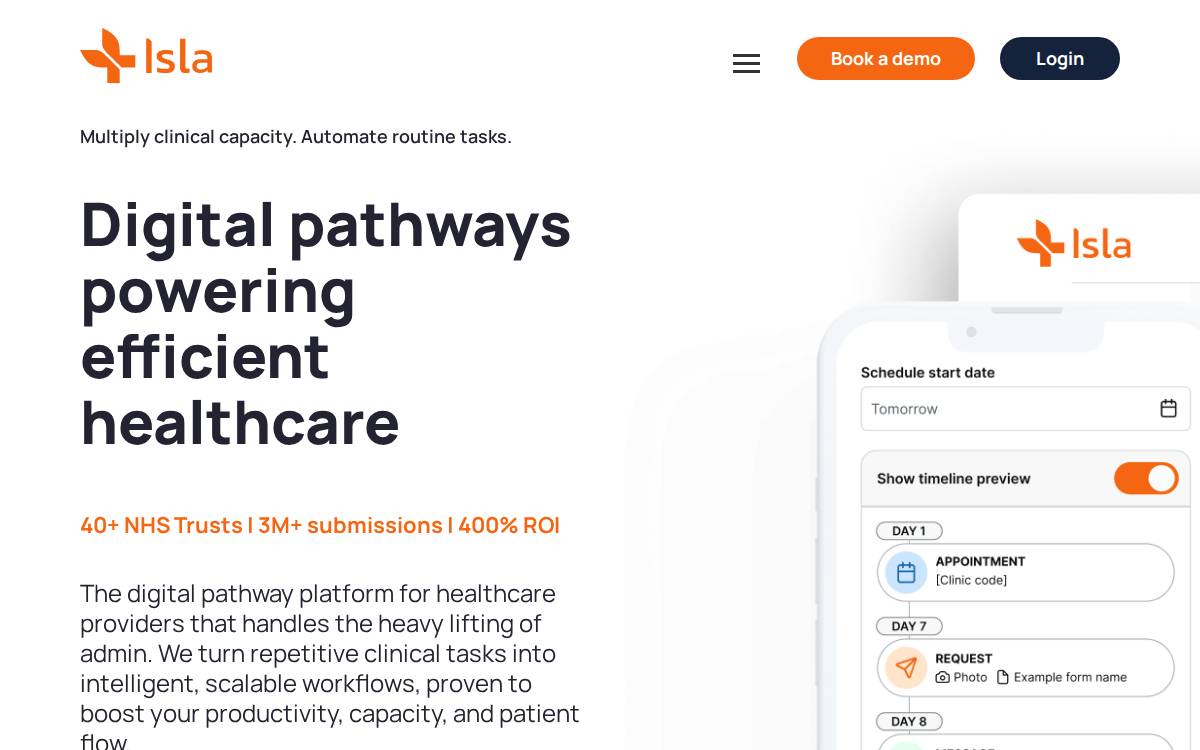 Isla Care website preview