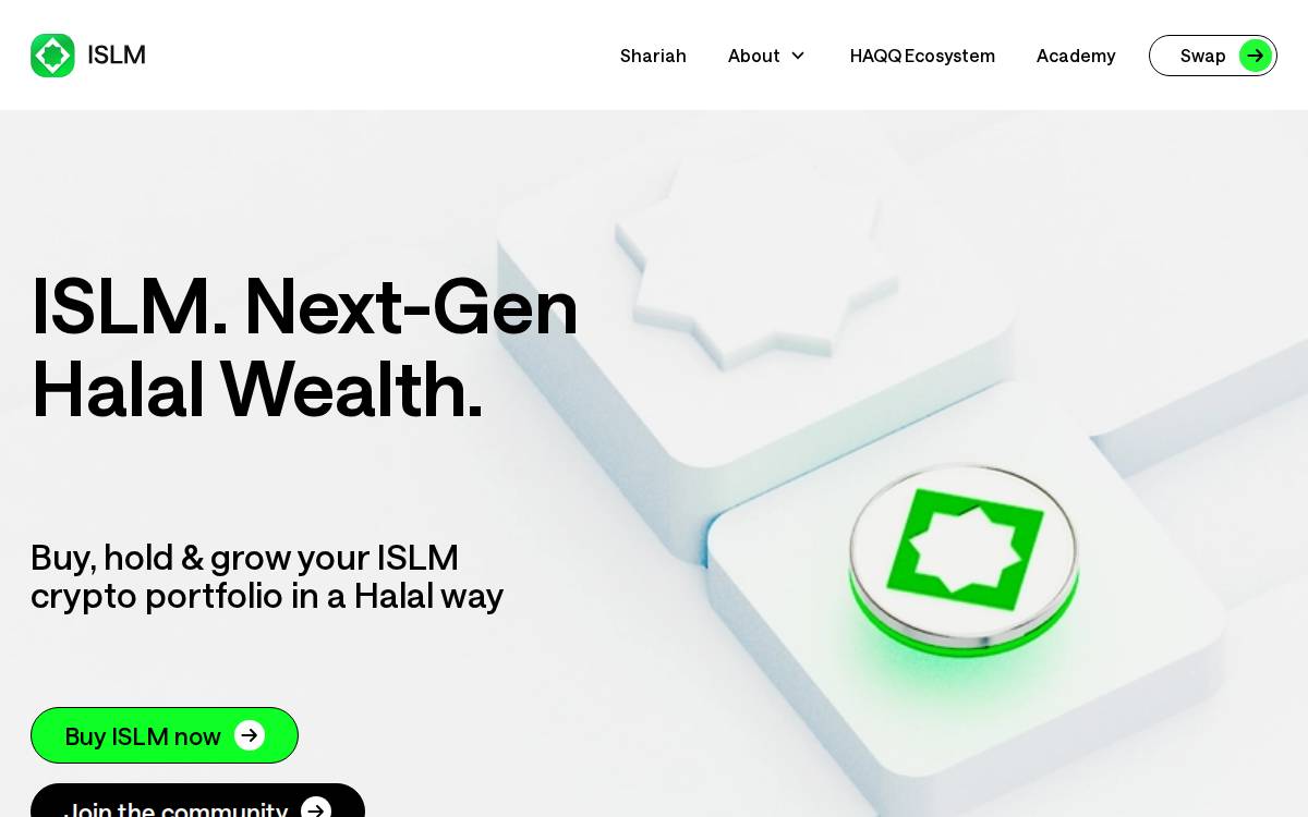 Islamic Coin website preview