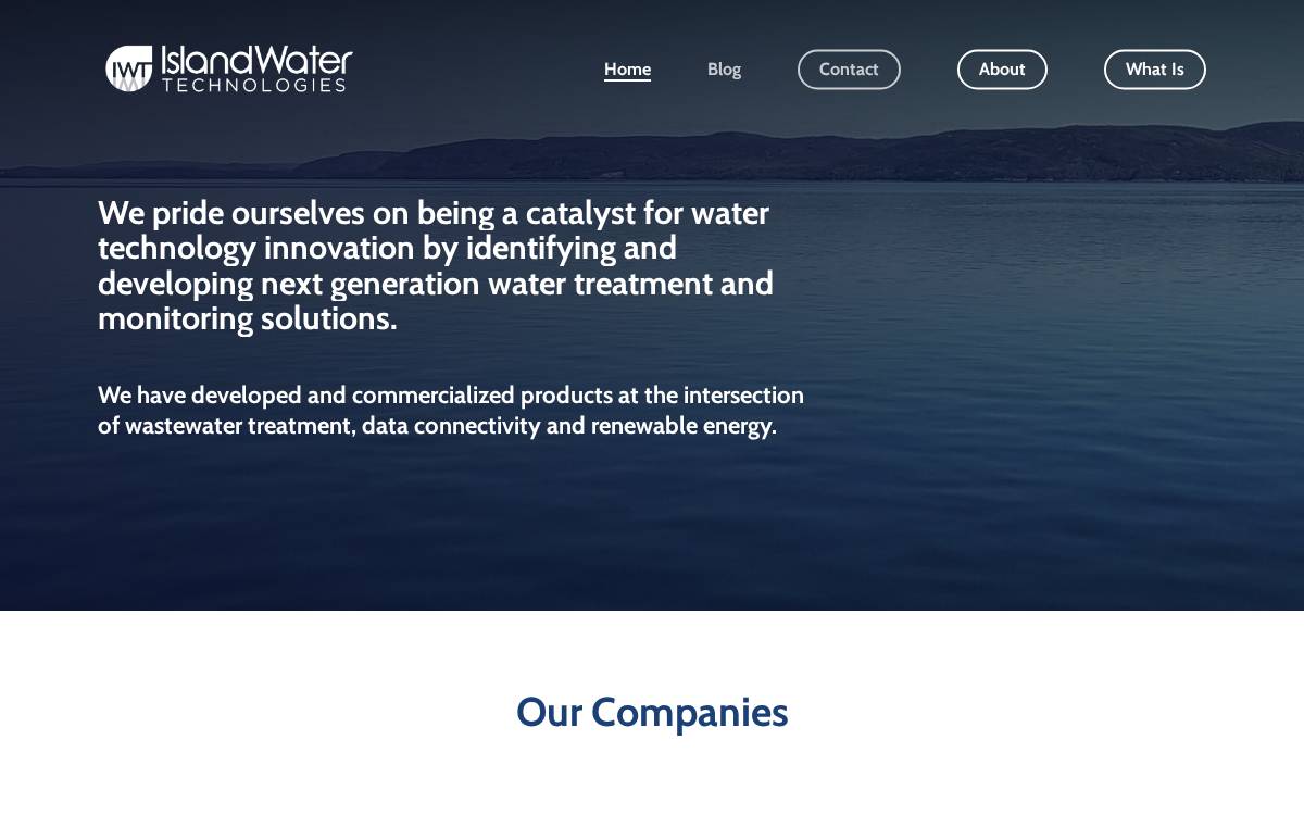 Island Water Technologies website preview