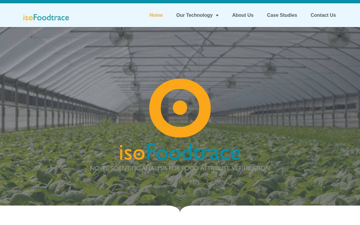 Isofoodtrace website preview