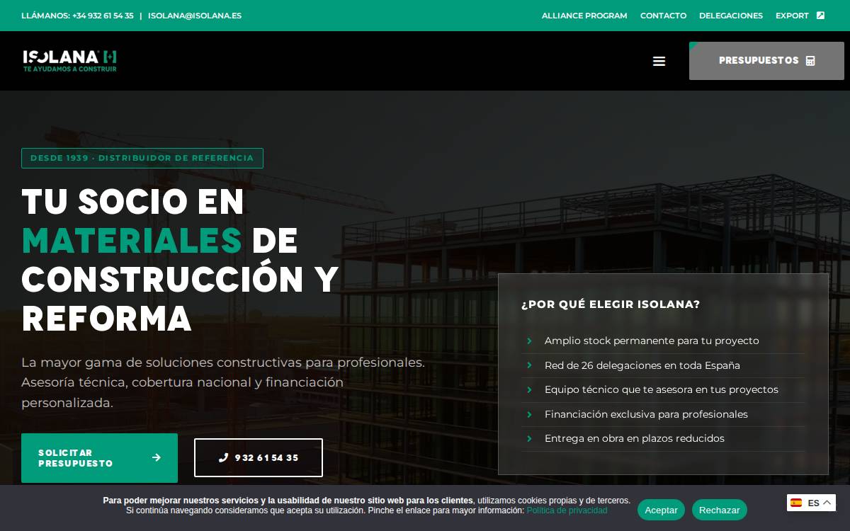 Isolana website preview