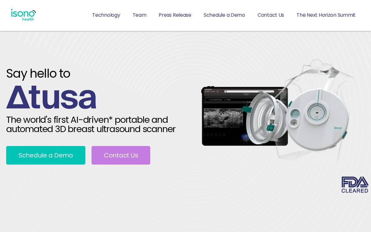 iSono Health website preview