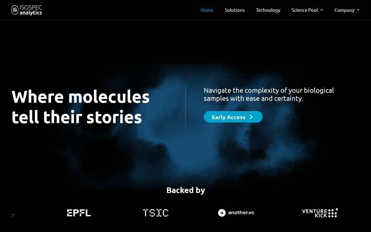 Isospecanalytics website preview